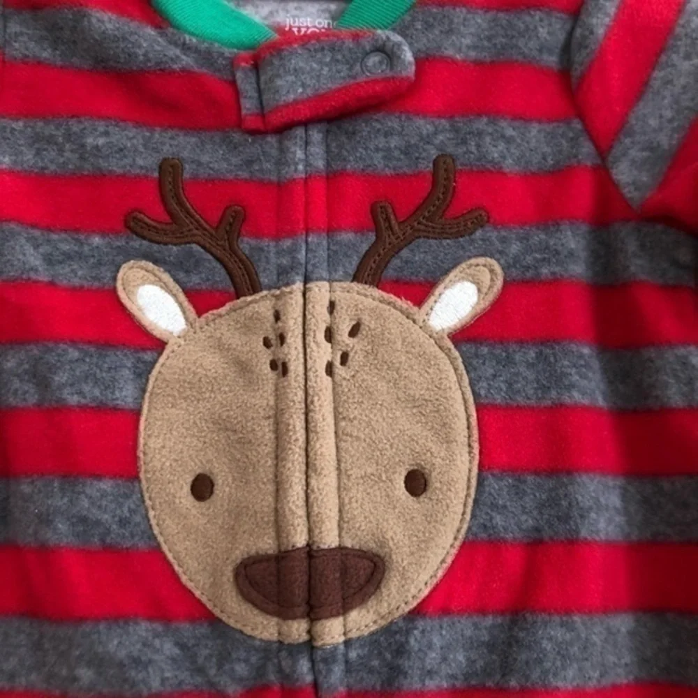 Carter’s Reindeer Fleece Sleep N Play Romp…